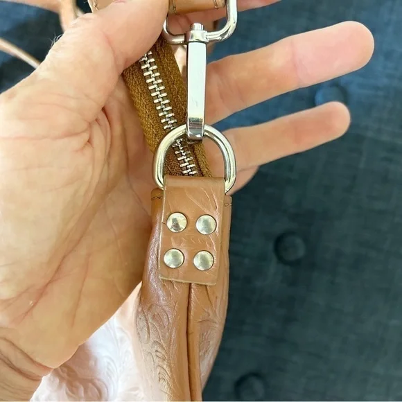 Western Embossed Italian Leather Crossbody Bag Purse Made In Italy - Picture 8 of 14